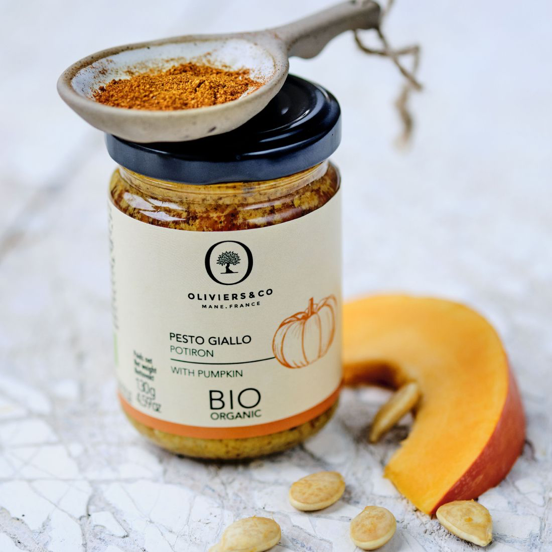 有機黃醬｜南瓜 PESTO GIALLO BIO - PESTO AU POTIRON - Oliviers&Co