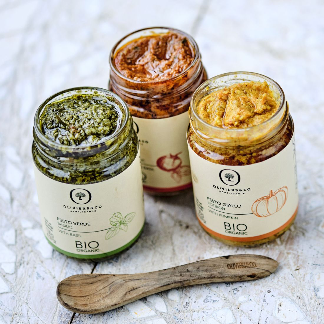 有機紅醬｜番茄・羅勒  PESTO ROSSO BIO - TOMATE ET BASILIC - Oliviers&Co