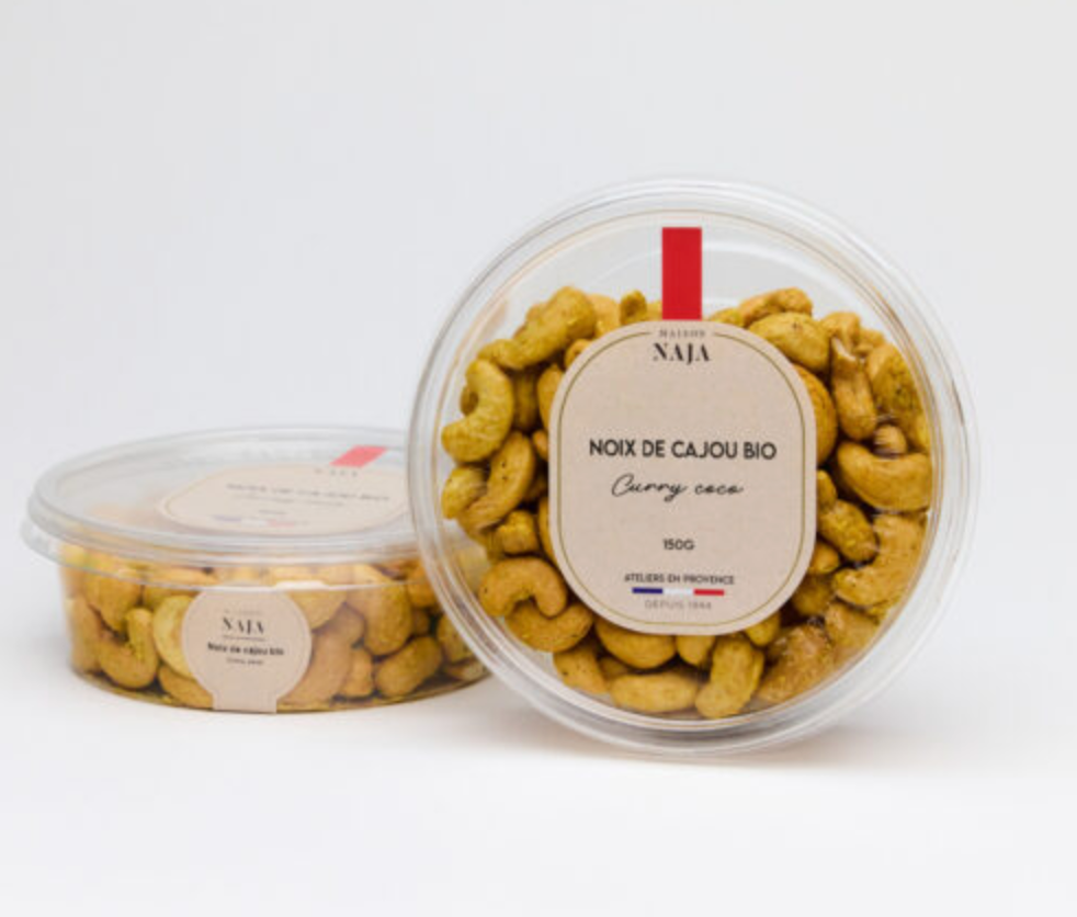有機椰香咖喱腰果 | Noix de Cajou Bio Curry Coco - Maison Naja
