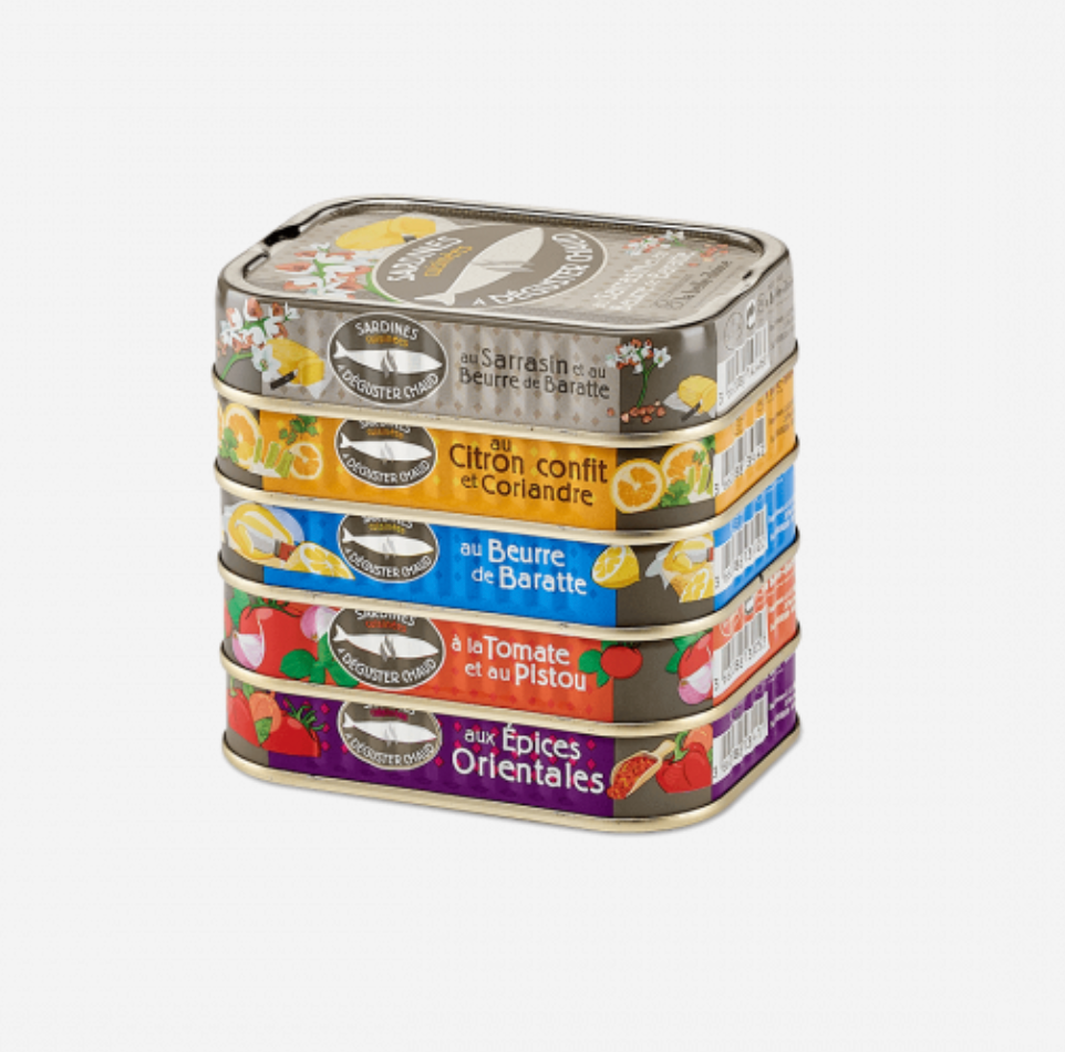 La Belle-Iloise 5款熱食沙甸魚食譜禮盒 - Assortiment Sardines à Déguster Chaud