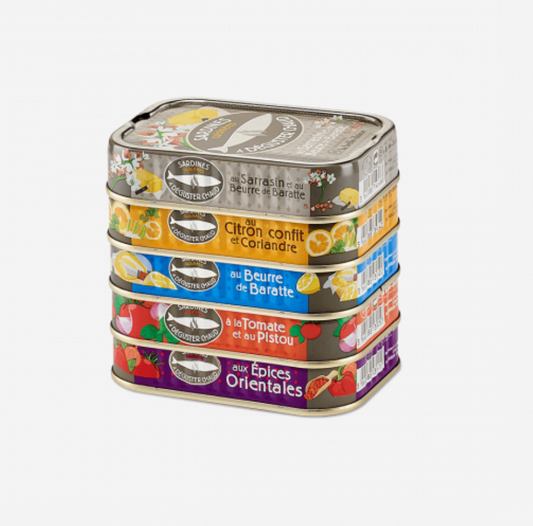 La Belle-Iloise 5款熱食沙甸魚食譜禮盒 - Assortiment Sardines à Déguster Chaud
