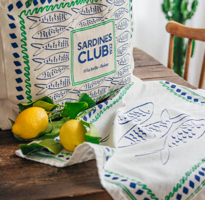 La Belle-Iloise 沙甸魚擦拭布 - Torchon Sardines Club