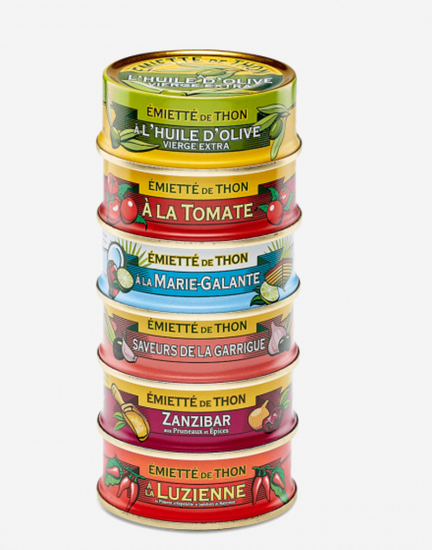 La Belle-Iloise 6款吞拿魚碎組合 80g x 6 - Assortiment de 6 Émiettes de Thon