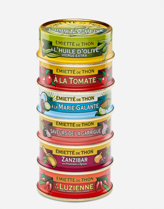La Belle-Iloise 6款吞拿魚碎組合 80g x 6 - Assortiment de 6 Émiettes de Thon