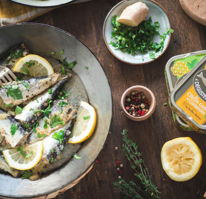 La Belle-Iloise 檸檬芫荽熱食沙甸魚罐頭 - Sardines à Déguster Chaud au Citron Confit et Coriandre