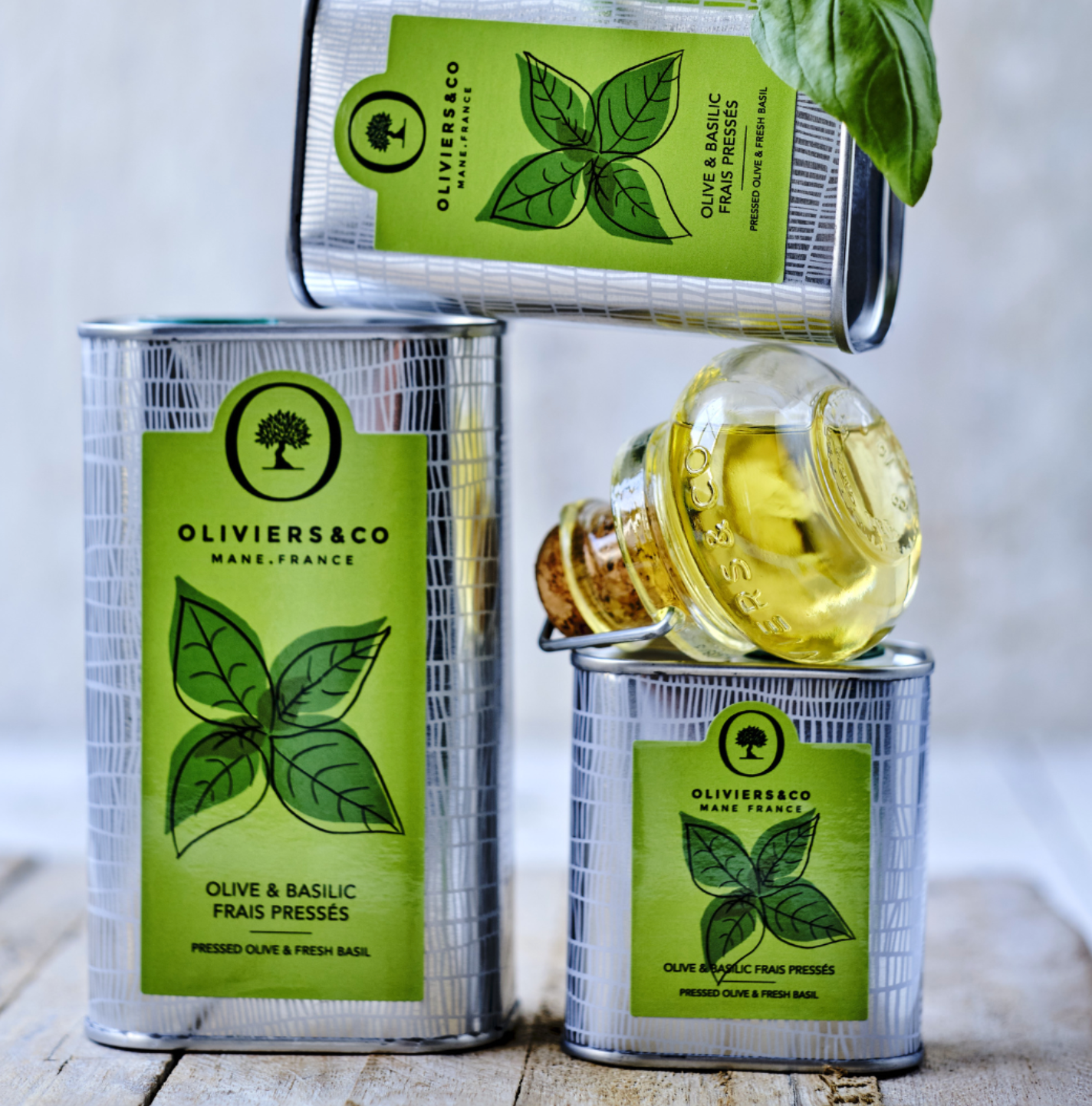 鮮羅勒冷壓橄欖油 Olive & Basilic frais pressés -   Olivier's and co