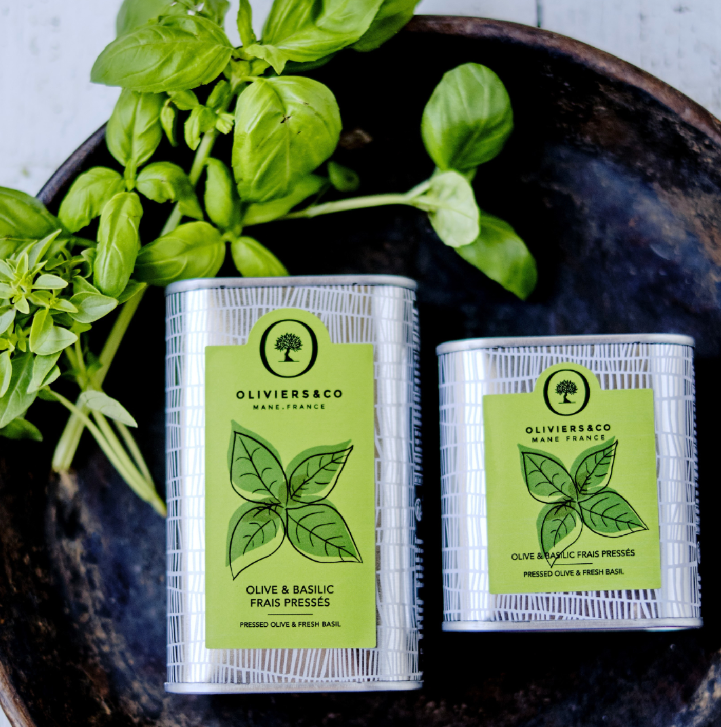 鮮羅勒冷壓橄欖油 Olive & Basilic frais pressés -   Olivier's and co
