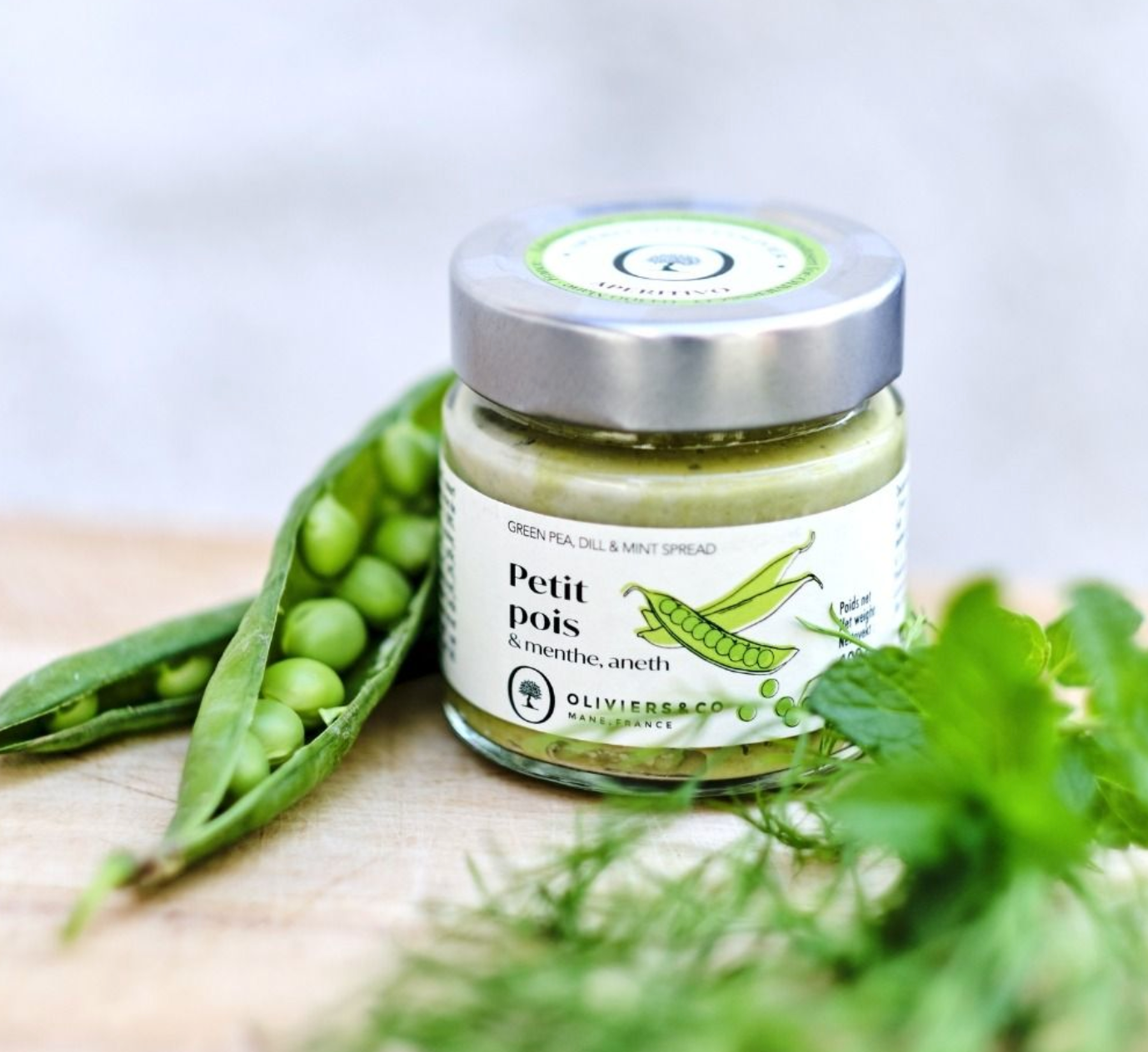 麵包抹醬｜青豆・薄荷・蒔蘿 Tartinable Petit pois, Menthe & aneth - Oliviers&Co